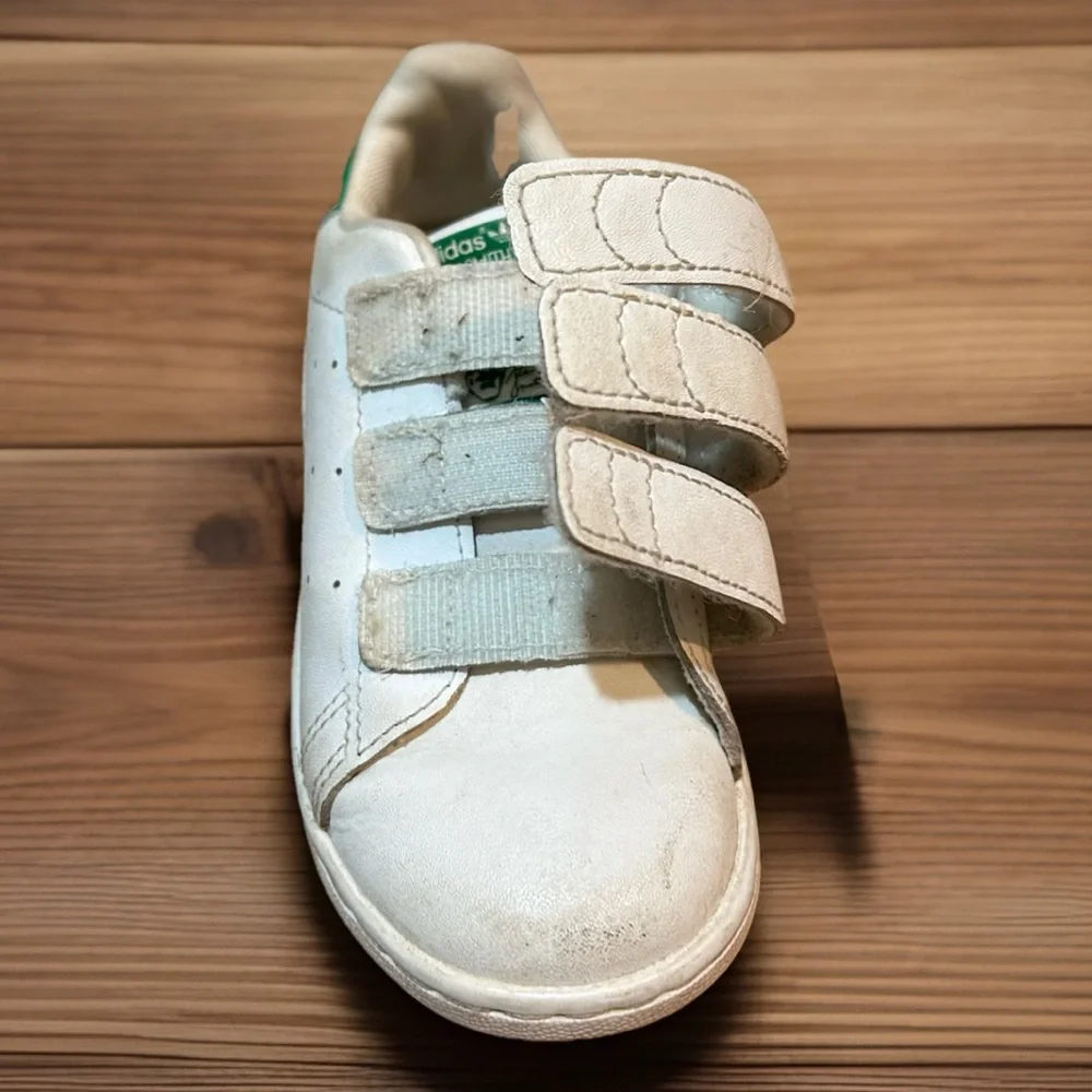 Adidas Stan Smith Shoes Green And White Size 10K Toddler Used Condition